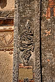 Bagan Myanmar. original stucco of the walls of Thambula Temple. 